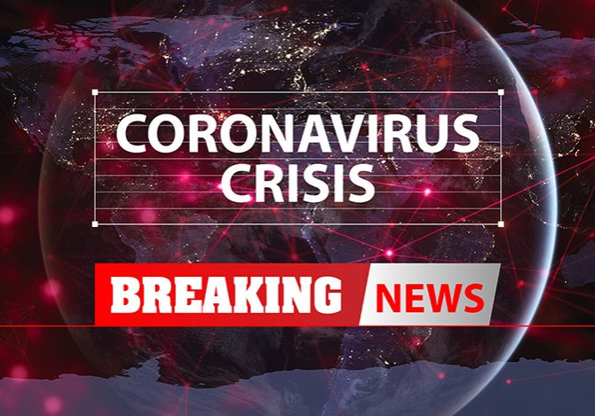 global earth with data of coronavirus crisis outbreak biohardzar global earth with data of coronavirus crisis outbreak biohardzard in wuhan china, network futuristic tv news style, 3d illustration, Element of this image furnished by NASA