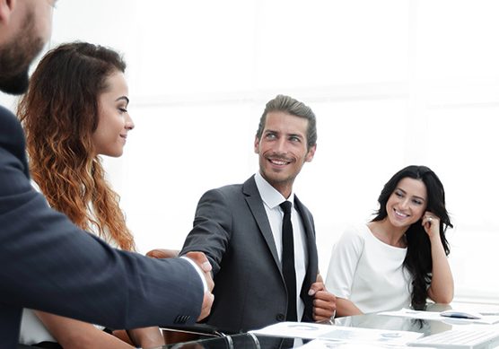 businessmen hand shake, during meeting businessmen hand shake, during meeting. concept of partnership